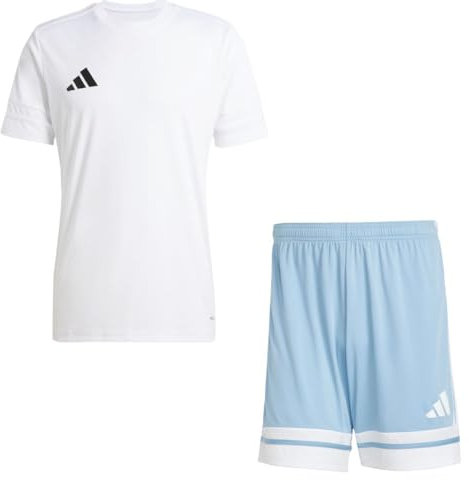 Addias Trikotsatz Herren weiß hellblau Squadra 25 Gr/L - Sportbekleidung Set