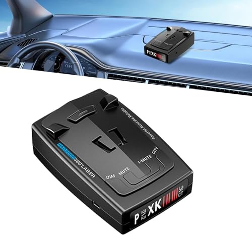 Qurbuns RAD 2000 Laser Radar Detector, Long-Range 360° Speed Radar, Full-Band Reception Speed Sentinel Radar Detector with Voice Alert & OLED Display, False Alert Filtering, Universal for All Cars