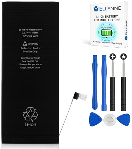 ELLENNE - Batterie pour Apple iPhone 6 Plus 2915 mAh avec kit de tournevis | Batterie pour iPhone 6 Plus de 2915 mAh avec kit d'outils pour le démontage