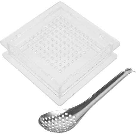 NOLITOY Kit de Gastronomía Molecular con Caja y Cuchara de Acero Inoxidable para Hacer Caviar Casero Reutilizable y Seguro para Cocina y Profesional