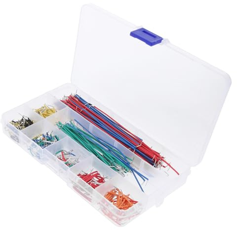 Didiseaon 560pcs Breadboard Jumper Wires Kit with Lengths Preformed Right-angled Leads Stripped Ends Assorted Breadboard Cable for Prototyping LED Strips Test Circuits with Random Color