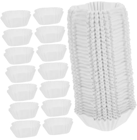 Gatuida 1000 pezzi Pirottini Muffin Carta Quadrati Bianchi Resistenti per Cupcake e Dolcetti Decorativi Uso Feste Compleanni Party
