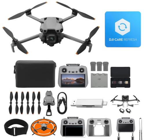 DJI Mini 5 Pro Fly More Combo mit DJI RC 2 und 1 Jahr Care Bundle, 4K Drohne mit Kamera für Anfänger, C0, 1-Zoll CMOS, Hinderniserkennung, 225°-Gimbal-Rotation (Mehrere Zubehörteile Bundle)