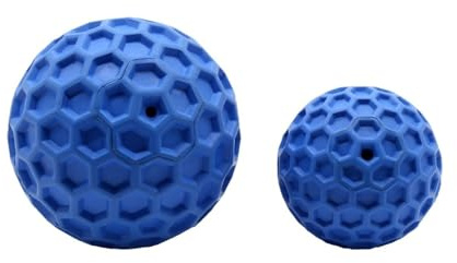 ZGHQHCDRH 2 pièces de Jouets interactifs for Le Plaisir Personnel et Le soulagement de l'ennui avec des Boules en nid d'abeille Qui Peuvent Produire des Sons(Blue,L)