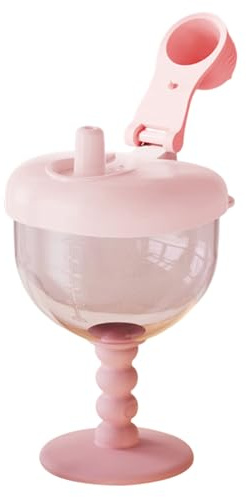 Bicchiere Da Apprendimento Per Bambini 180 Ml, Design A Calice Anti-Perdita Con Graduazioni, Materiale PP Resistente E Inodore Per Bambini 12+, Senza Perdite Per Viaggi E Gioco, 8,5x13 Cm