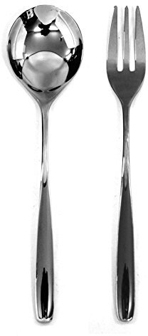Mepra Set 2 Pieces Unika pour Servir 18/10, Acier Inoxydable, INOX Brillant, Silver