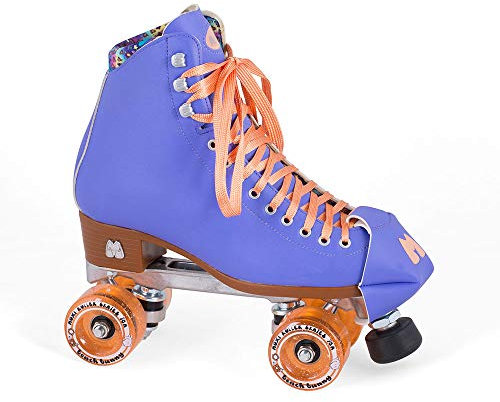 Moxi Skates - Strandhäschen - Modische Damen Rollschuhe | Immergrün Sonnenuntergang | Größe 8