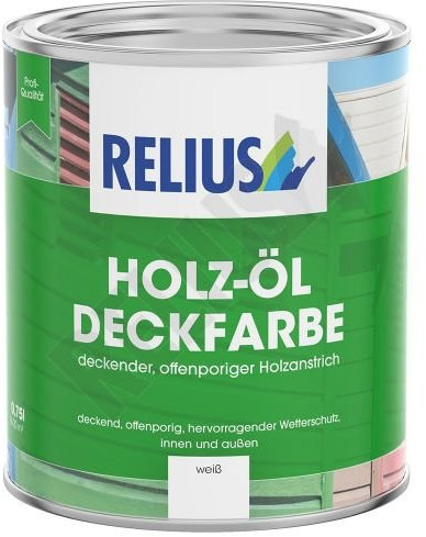 Relius Holz-Öl-Deckfarbe Größe 2,5 LTR, Farbe weiß