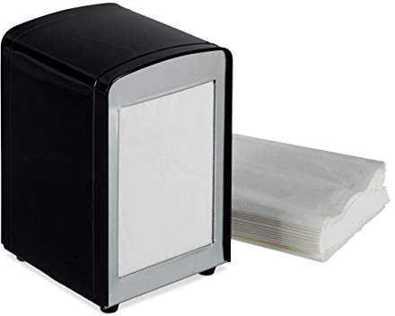 Lot de 10 distributeurs de serviettes rétro en métal, petit porte-serviettes pour glacière, café, bistrot, H : 15 x 9,5 x 11 cm, noir