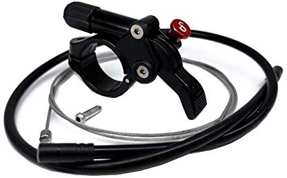 YNK Palanca de bloqueo remoto para bicicleta con cable interior y tapas de extremo de carcasa de aleación de aluminio para bicicleta de montaña MTB bicicleta de carretera (A)