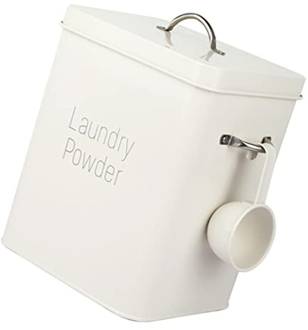 DOITOOL 1 Juego Balde De Almacenamiento Contenedor De Marea Detergente En Polvo Lata De Almacenamiento De Ropa Cubo De Detergente con Pala Metal Planchar Caja De Comida