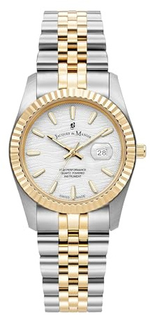 Jacques Du Manoir Hommes Analogique Quartz Suisse Montre avec Bracelet en Acier Inoxydable JWL01801