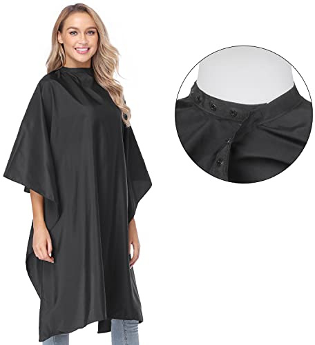 Waterproof Barber Cape -47 x 55 inches Haircut Cape for Men,Professional Hairdressing Salon Nylon Cape with Closure Snap,2 pack
