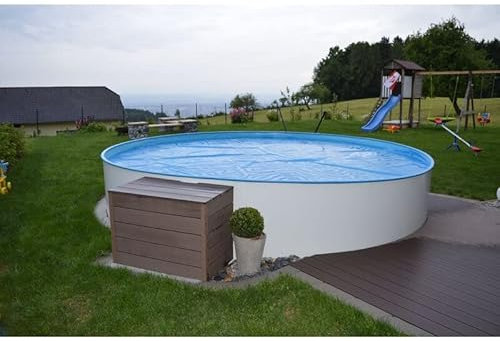 Stahlwandpool Ø 3,66 m x 1,20 m Runder Aufstellpool inklusive Skimmer, Einströmdüse und Handlauf