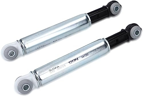 2 x DEKAROX Stoßdämpfer mit 8mm Bohrung kompatibel mit Miele 4500826 Suspa RD12 120N für Waschmaschine Waschtrockner wie Mondia Meteor Gala EuroStar Brilliant Exquisit Senator