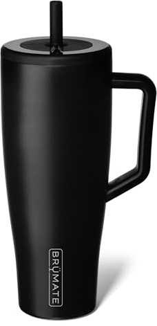 BrüMate Era 1.2L Tumbler with Straw and Lid | 40oz Metal Water Bottle with Handle | 100% Leakproof | Insulated Cup | Stainless Steel Travel Gym Mug | Keeps Drinks Ice-Cold All Day (Matte Black)
