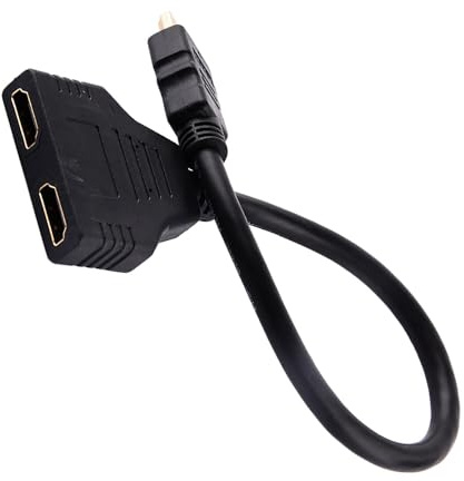 Yctze Interface Multimédia Haute Définition 1080P Câble Adaptateur Répartiteur 1 à 2 Voies, Mâle vers Double Femelle pour TV HD et Accessoires Informatiques