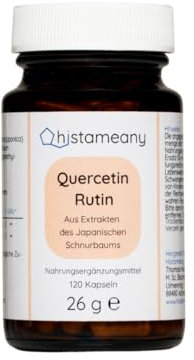 Histameany Quercetin-Rutin ohne Zusatzstoffe, 120 Kapseln (26 g), laborgeprüft
