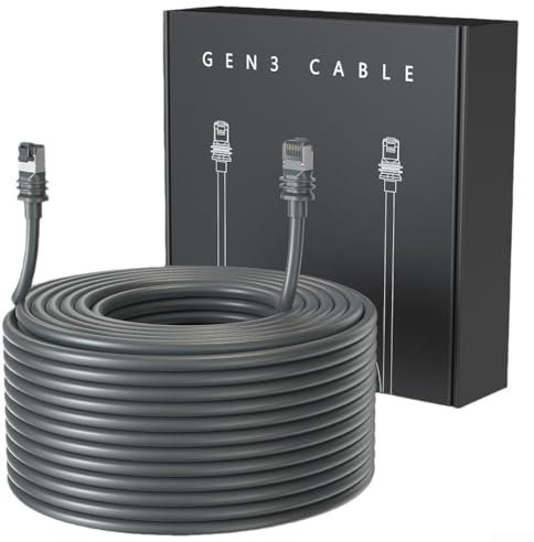 Zilimontt Cable Starlink para Gen 3, cable estándar V3 de repuesto, para Starlink Internet Kit de extensión de cable satélite para Starlink V3, resistente a la intemperie al aire libre (30 m)
