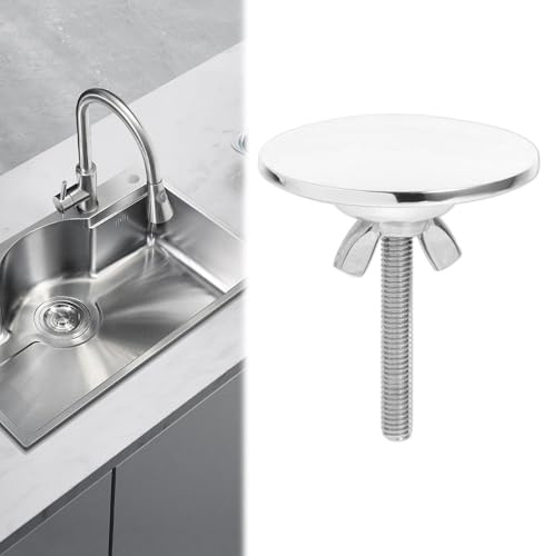Tap Hole Stopper,Sink Hole Cover,Stainless Steel Sink Cover,Sink Blanking Cap,Sink Tap Hole Cover Aperture Ranging from 11 to 45 mm for Keeps Kitchen and Bathroom Cleanliness