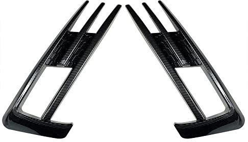 FSFYUK Frontstoßstange Nebelscheinwerfer Abdeckung Zierleiste Spoiler Luftabweiser Für Golf 7 2013-2016, Carbonfaser-Look