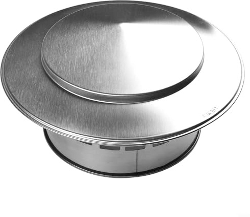 Tapa de ventilación de acero inoxidable 304, diseñada para evitar los desechos en chimeneas y sistemas de extracción de aire (160 mm)