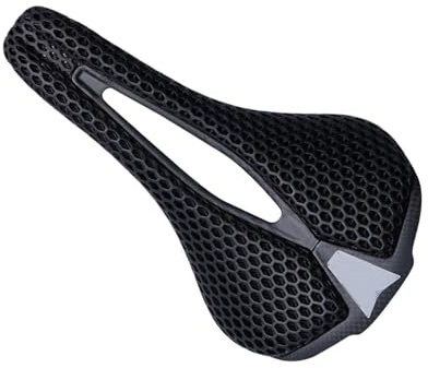 Sella Bicicletta 3D Stampata in Fibra di Carbonio - Leggera con Ammortizzazione per Bici da Corsa e MTB