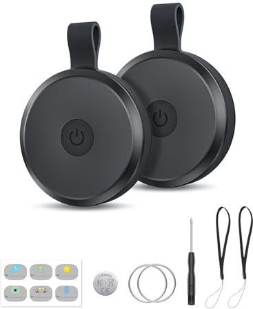 Air Tracker Tag 2er Pack (iOS NUR), IP68 Wasserdichtr Schlüsselfinder for Apple, Smart Key Finder Kompatibel mit Wo ist, itagpro für Koffer/Schlüssel/Taschen, Austauschbarer Akku Bluetooth Tracker