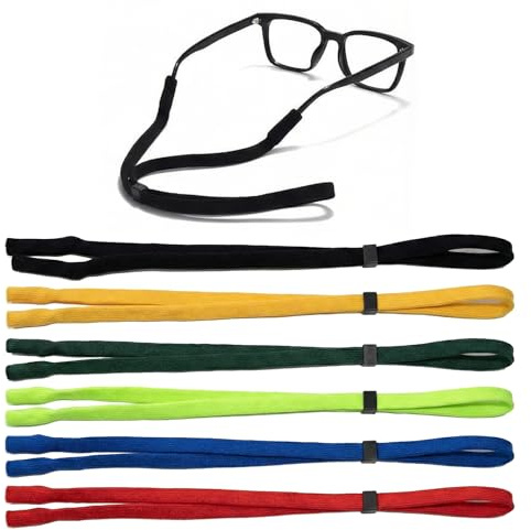 RJTCXJS 6 Stück Brillenband Herren Damen Verstellbares Brillenband Sport