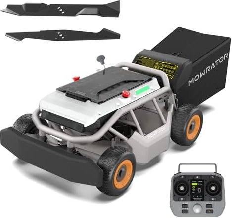 Mowrator S1 4WD 18Ah Tondeuse télécommandée 53 cm 37°(75%) 4 Saisons | Jardins vallonnés, lame mulching incluse, hauteur 3,8–10,9 cm, jusqu'à 4500 m², prêt à l'emploi