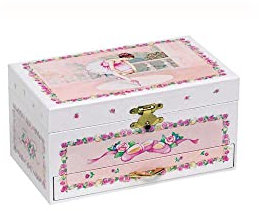 goki 15348 Musikspieldose „Ballerina IV“, Melodie Schwanensee – Schmuckkästchen mit Drehmechanismus, 19 x 11 x 9,8 cm