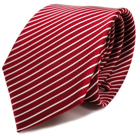 TigerTie Designer Seidenkrawatte in gestreift - Krawatte 100% Seide