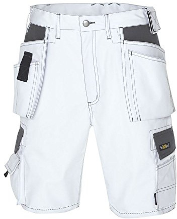 teXXor Canvas Shorts Bermuda, kurze Arbeits / Berufshose, Größe 46, weiß / grau, 4344