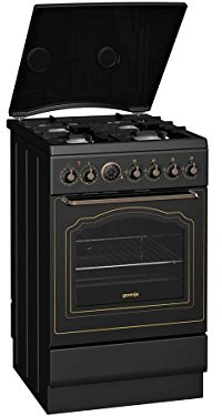Gorenje K 57 CLB1 Herd Elektro und Gas / A / 48 Liter / Breite: 50 cm / matt-schwarz / Classico Collection