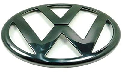 Volkswagen 1J0853601A041 VW Zeichen Emblem schwarz Logo Kühlergrill vorn, nur für Golf 4 (Typ 1J)