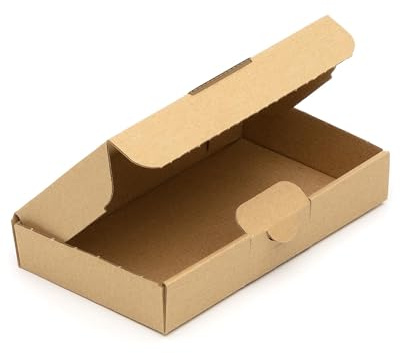 KK Verpackungen Maxibriefkartons 180 x 100 x 30 mm Braun (Außenmaß 190 x 113 x 35 mm) | 100 Stück, Versandkartons Faltschachteln Maxibrief Post-Kartons für Warensendungen Büchersendungen (MB05)
