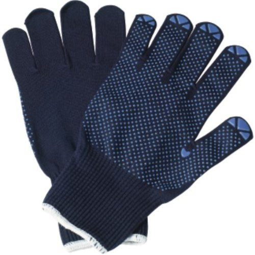 Strickhandschuhe Größe 8 Feinstrick blau Baumwolle einseitig genoppt Preis per 12 Stück