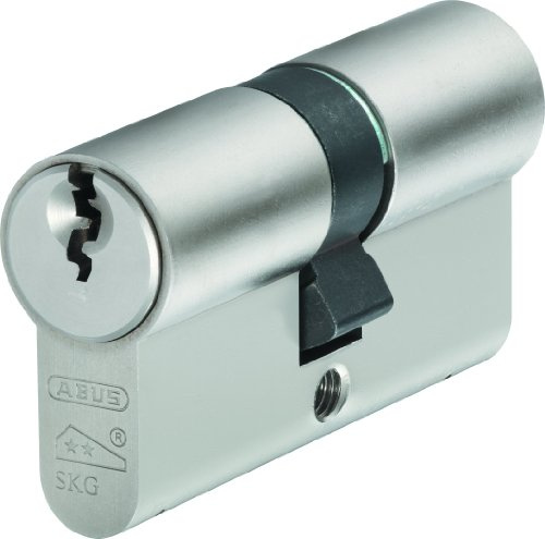 Abus E60NP Nickel Perle 30/50 Doppel-Zylinder | Für Stahltüren geeignet – nicht für Holz, Alu oder PVC – Innenbedienung mit Schlüssel möglich