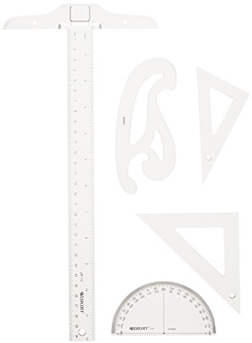 Westcott Drafting Set, Clear, SK-52