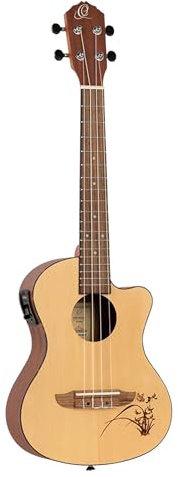 Ortega Guitars Konzert Ukulele Elektro-Akustisch – Bonfire Series – Fichte, Sapele, Natur (RU5CE-TE)