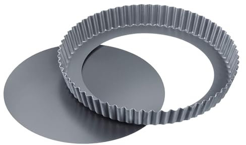 Westmark Teglia per quiche con fondo rimovibile, Ø 28 cm, Antiaderente, Acciaio stampato a freddo, Back Profi, Antracite, 33932260