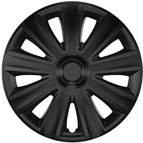 ZentimeX Z778420 Radkappen Radzierblenden universal 16 Zoll Black