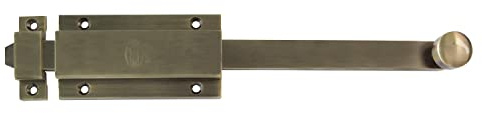 Amig - Pasador de Sobreponer para Puertas Mod.3700 | Pestillo de Seguridad para Colocar Horizontal o Vertical | De Latón con Acabado Cuero | Medidas: 300 x 48 | Incluye Tornillos
