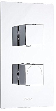 MILANO 2 Outlet Diverter Thermostatic Concealed Mixer Shower Valve Chrome