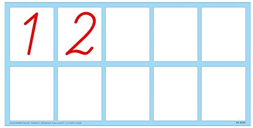 TimeTEX Whiteboard-Demo-Rechenkästchen 2-geteilt - magnetisch - 2-teilig - 98 cm lang (2 x 49 cm) x 25 cm hoch - beschreibbar mit Whiteboard-Markern - 93191