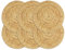 vidaXL 6X Manteles Individuales Lisos Redondos de Yute Mantelería Ropa de Casa Cocina Suaves al Tacto Cómodos Piezas Únicas Prácticas Natural 38cm