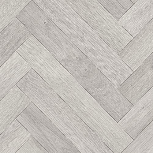 247Floors Parquet Style Magic Vinyl Flooring Realistic 2.8mm Slip Resistant Foam Backed Lino (Light Grey Parquet, 3m x 4m / 9ft 10 x 13ft 1)