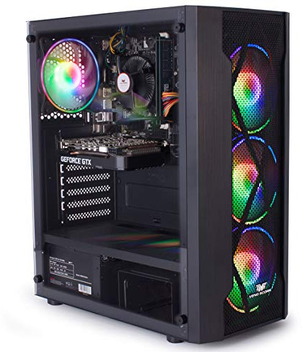 Veno Scorp Gaming PC Intel Core i5 9400F Six-Core CPU 4.1 ghz with GTX 1650 4GB GPU 16 GB 3000mhz DDR4 RAM- 240 SSD and 1TB HDD - Windows 10 - DIAMOND RGB CASE
