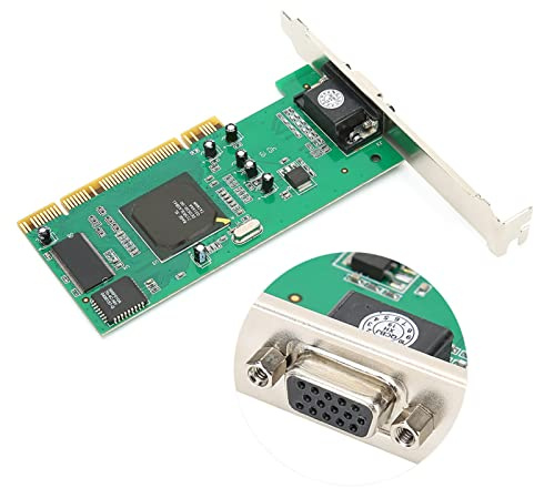 Grafikkort, kort VGA PCI 8MB 32Bit stationär dator Grafikkort, universell kompatibilitet Grafikkort, stöd för VOD-låtsystem