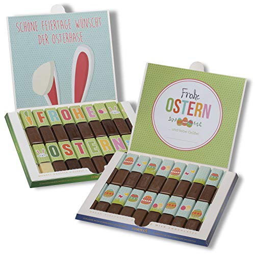 younikat Aufkleber-Set Ostern für Merci Schokolade - dv953 | Geschenk Ostern, blanko Aufkleber, bunt, selbstklebend, ohne Schokolade